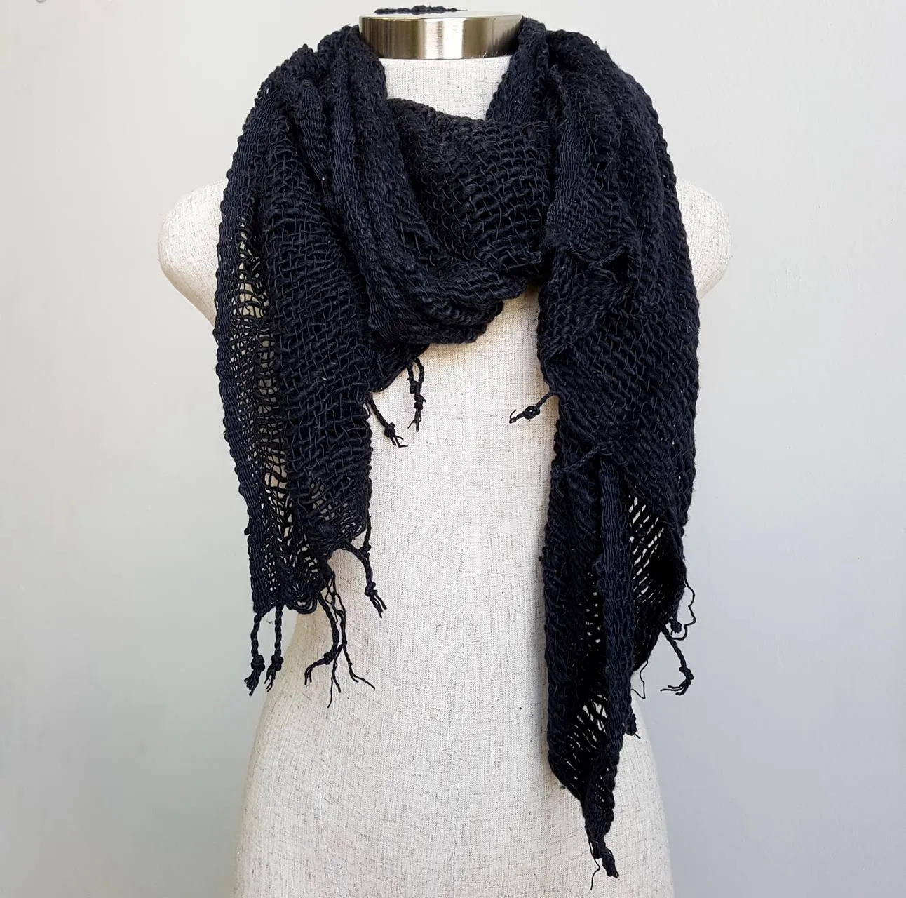 100% Natural Cotton Hand Woven Scarf