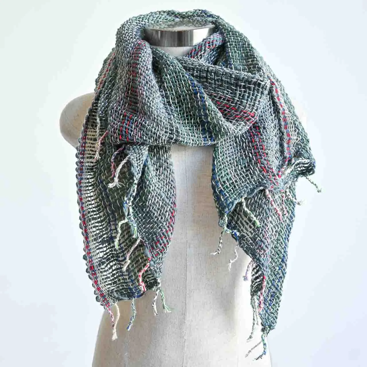 100% Natural Cotton Hand Woven Scarf