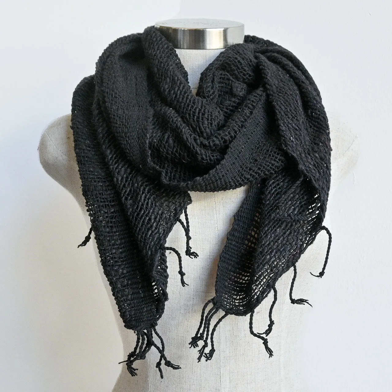 100% Natural Cotton Hand Woven Scarf