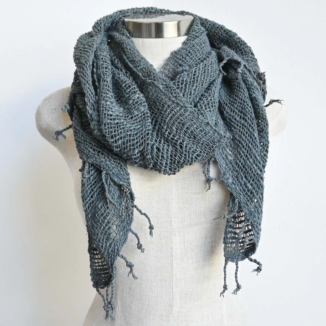 100% Natural Cotton Hand Woven Scarf