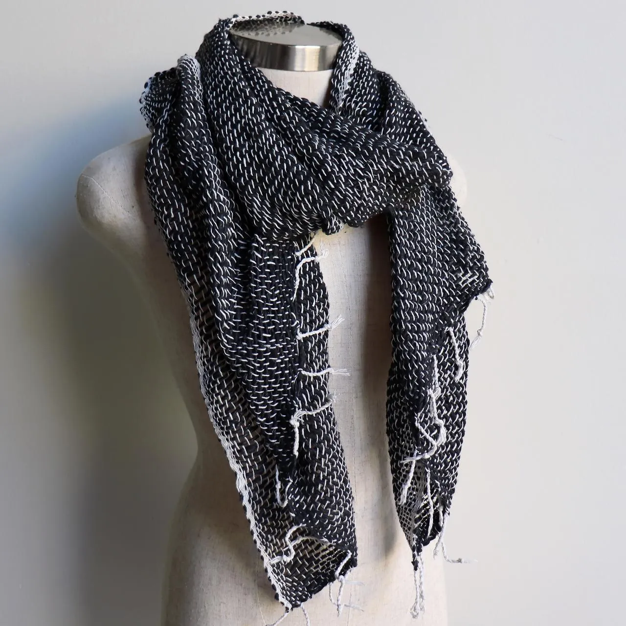 100% Natural Cotton Hand Woven Scarf