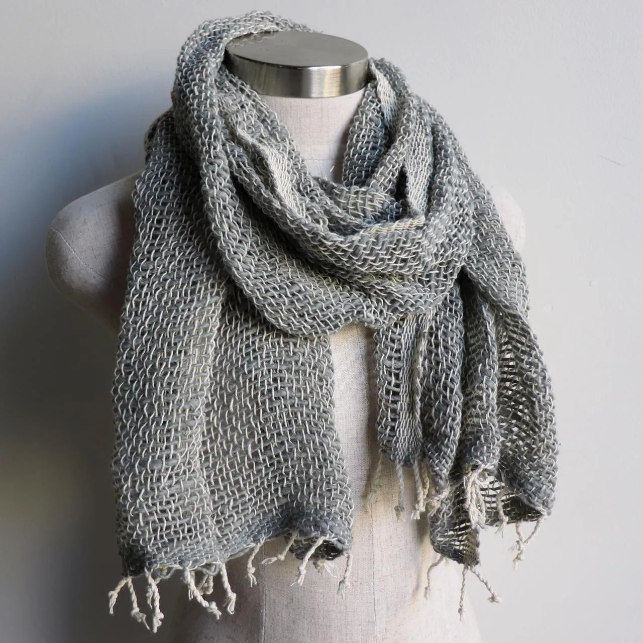 100% Natural Cotton Hand Woven Scarf