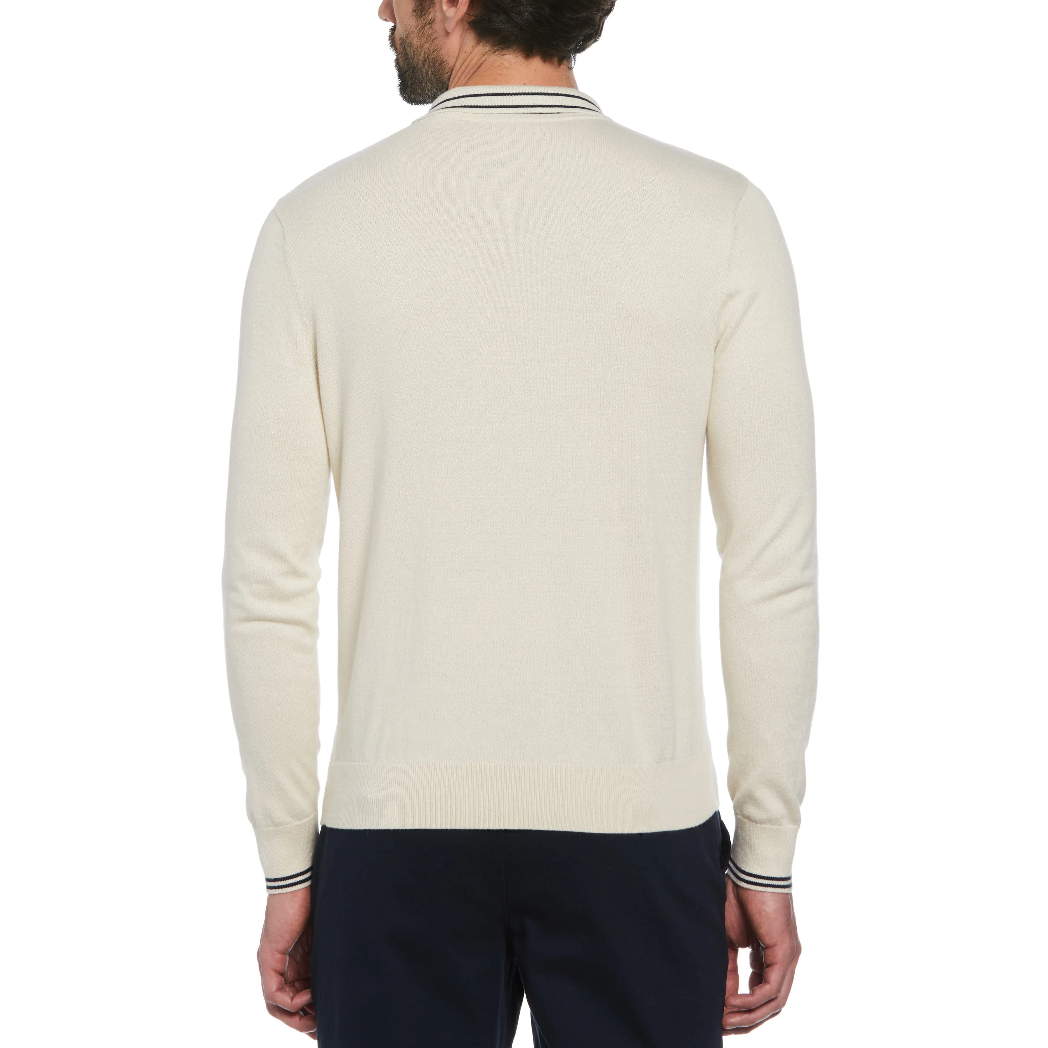 1/4 Zip Cotton Sweater Polo