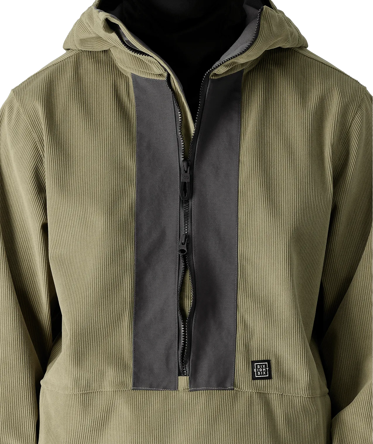 686 Ghost 2.5L Anorak Snowboard Jacket Sage Corduroy Colourblock 2025