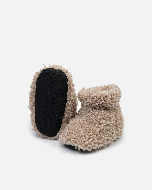 7AM - Baby Booties - Teddy - Oatmeal