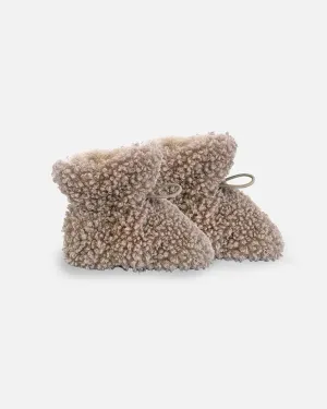 7AM - Baby Booties - Teddy - Oatmeal