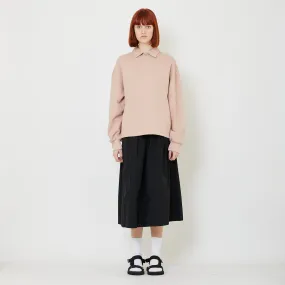 Adult Genderless Cropped Polo Sweater - Dusty Pink - SU2408002C