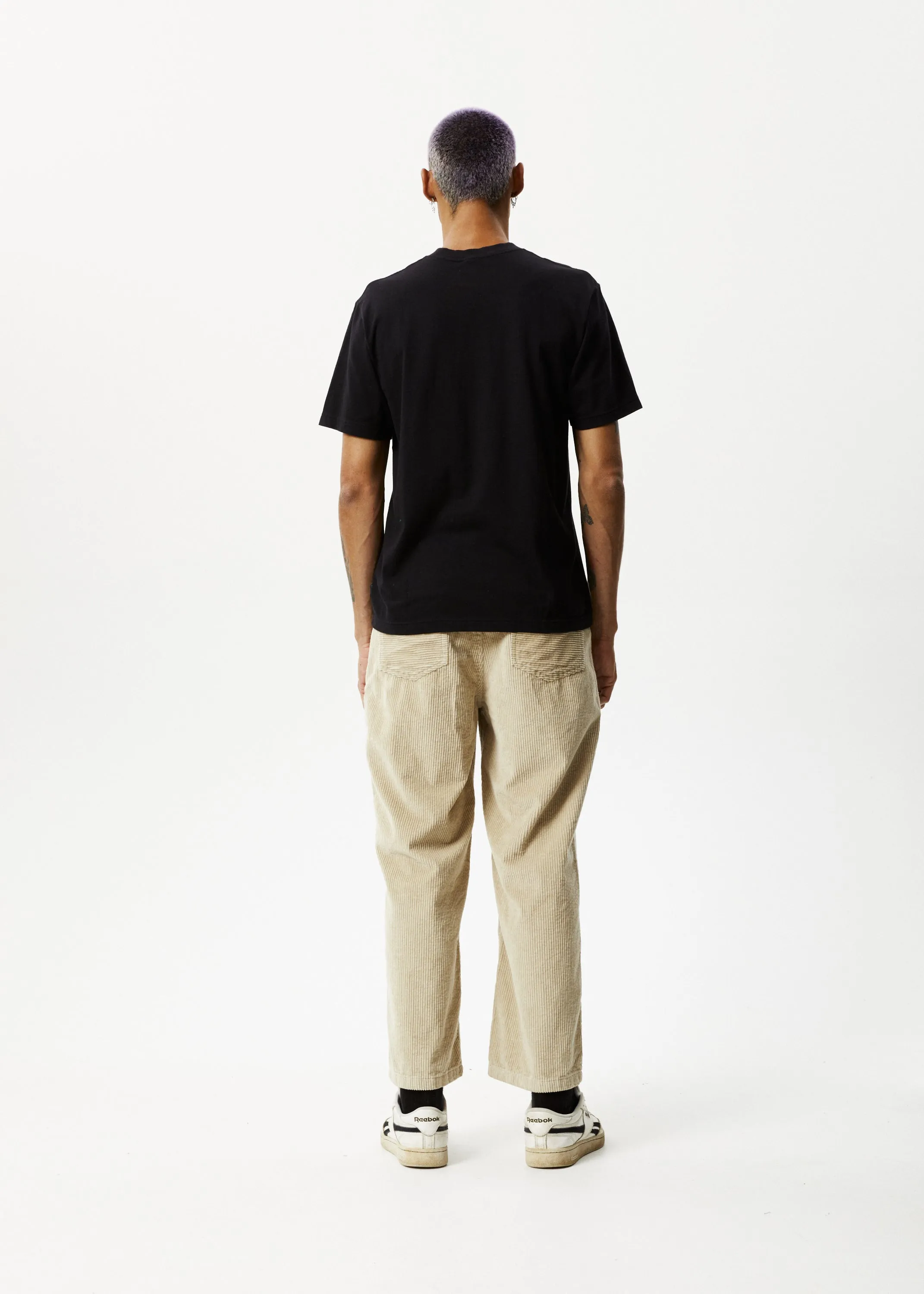 AFENDS Mens Pablo - Corduroy Baggy Pants - Dark Ecru