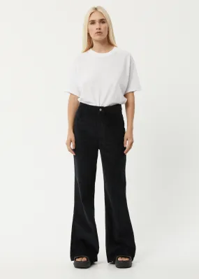 AFENDS Womens Marsha - Corduroy Slim Flared Pants - Black