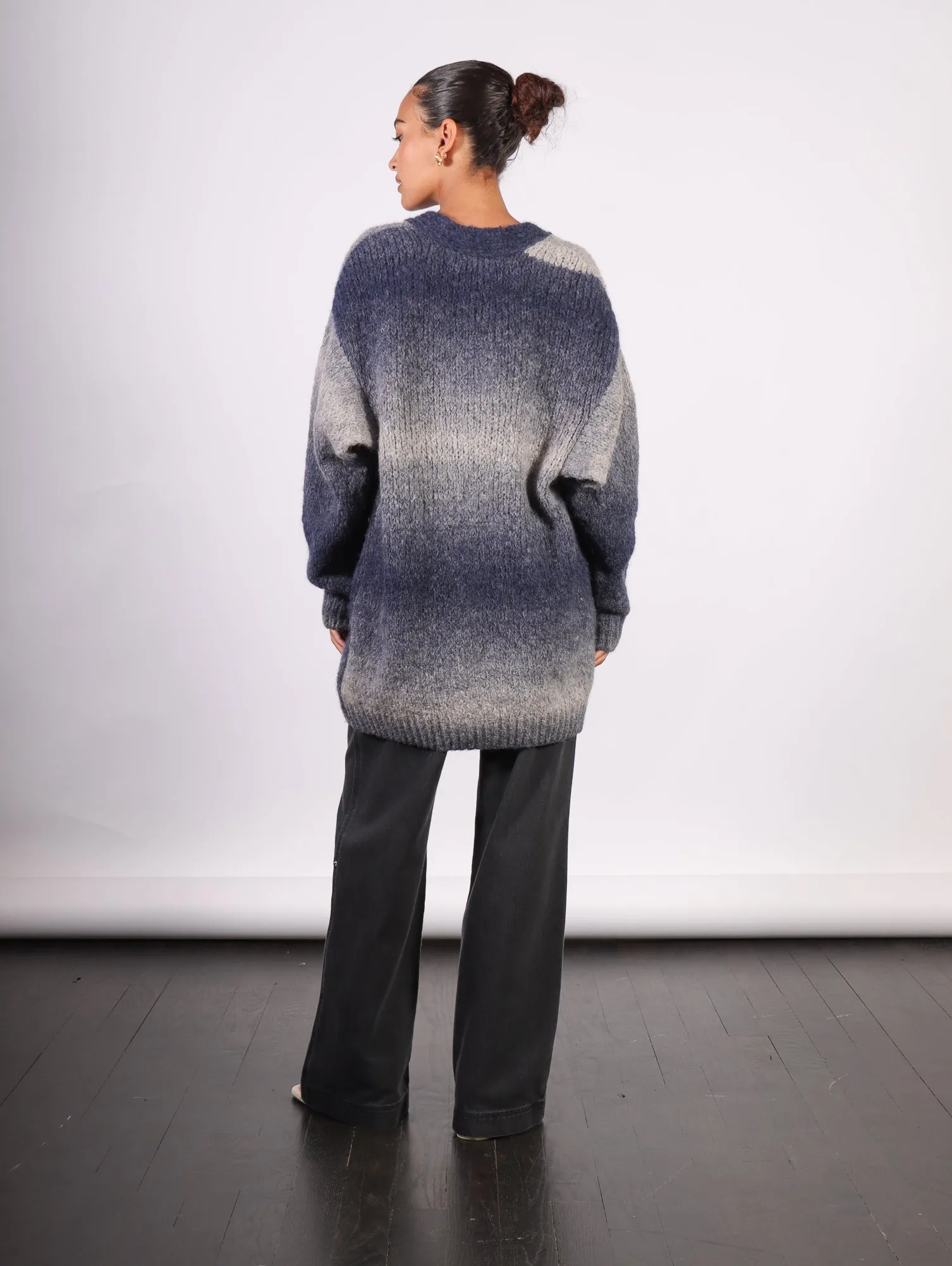 Alai Knitted Cardigan in Utility Blue by Rodebjer