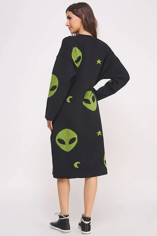 ALIEN OVERSIZED KNIT SWEATER DRESS