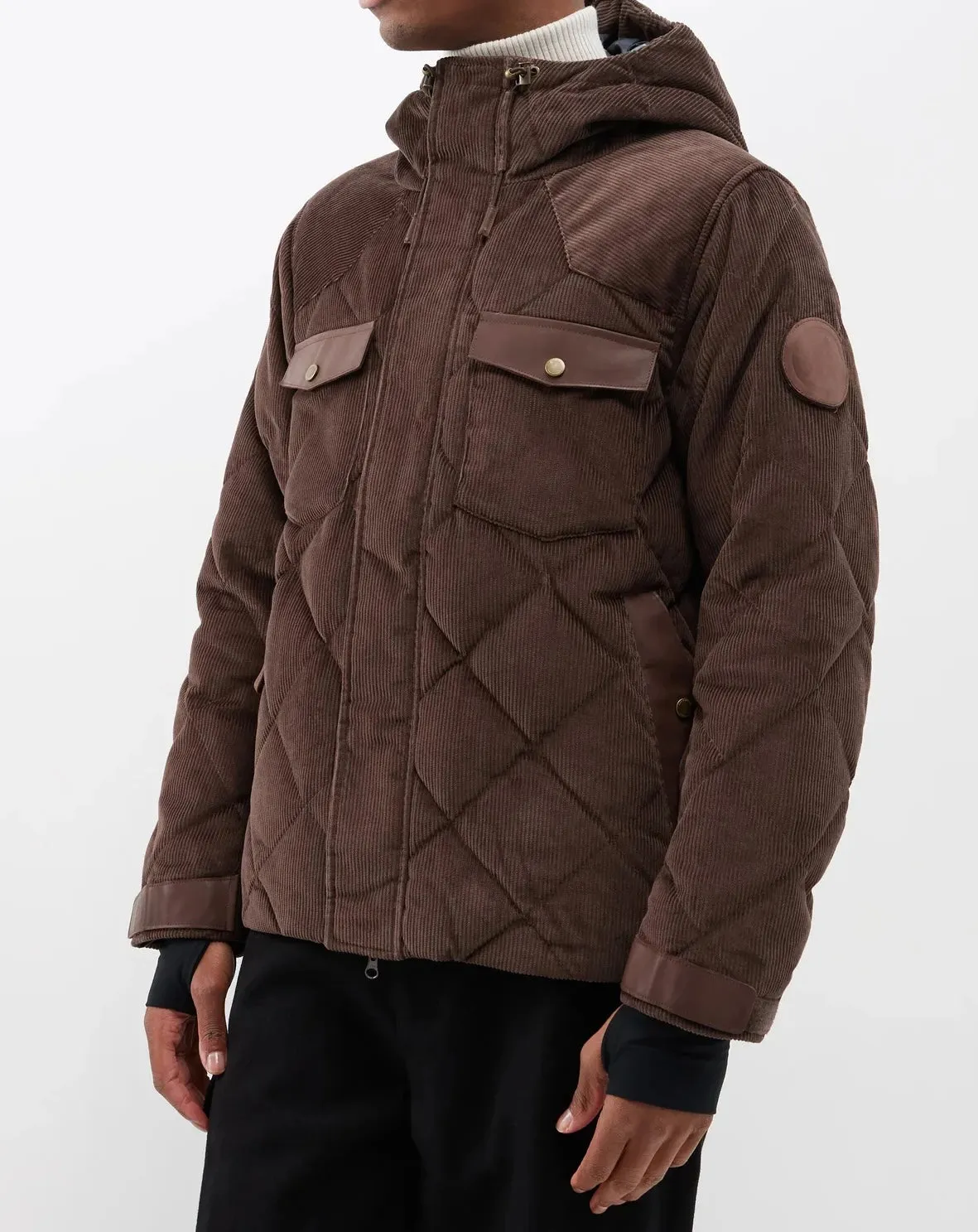 Alps & Meter Men's High West Jacket in Chocolate Waterproof Corduroy