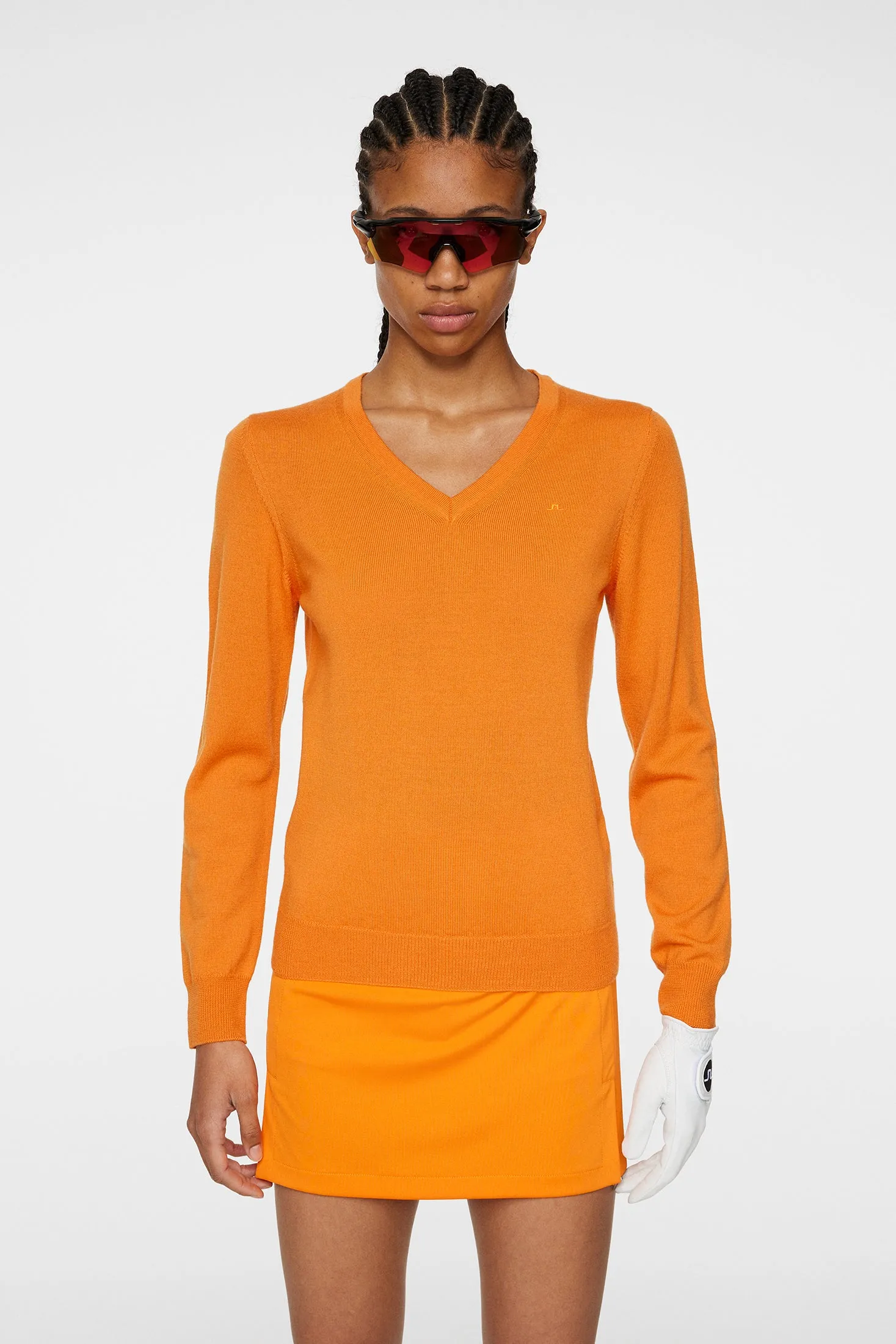 Amaya Knitted Sweater / Persimmon Orange