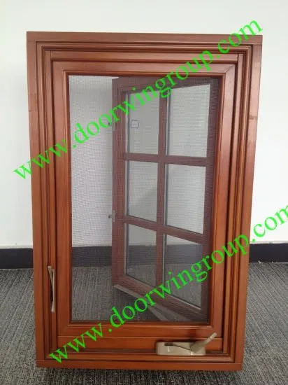 American Style Aluminium Wood Windows, Aluminum Clad Solid Oak Wood Window with Beautiful Full Divided Light Grille - China Casement Window, American Style Casement Window