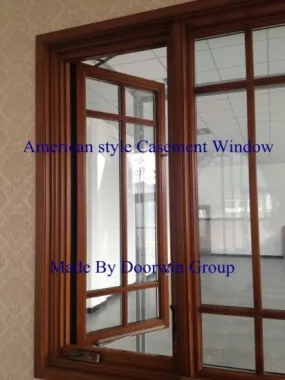 American Style Aluminum Wood Window for Villas, Top High Quality House Villa Safety Grille Design Windows - China Casement Window, Australia Style Casement Window