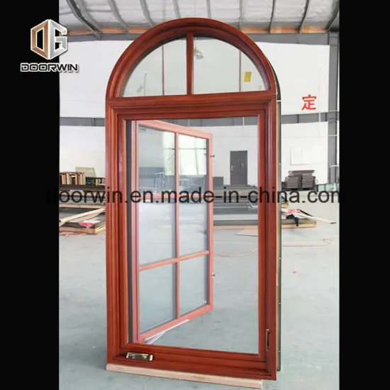 American Style Solid Wood Casement Window (External Grid System) , Arch Design Solid Wood Window with External Light Grille - China Aluminum Window, Wood Window