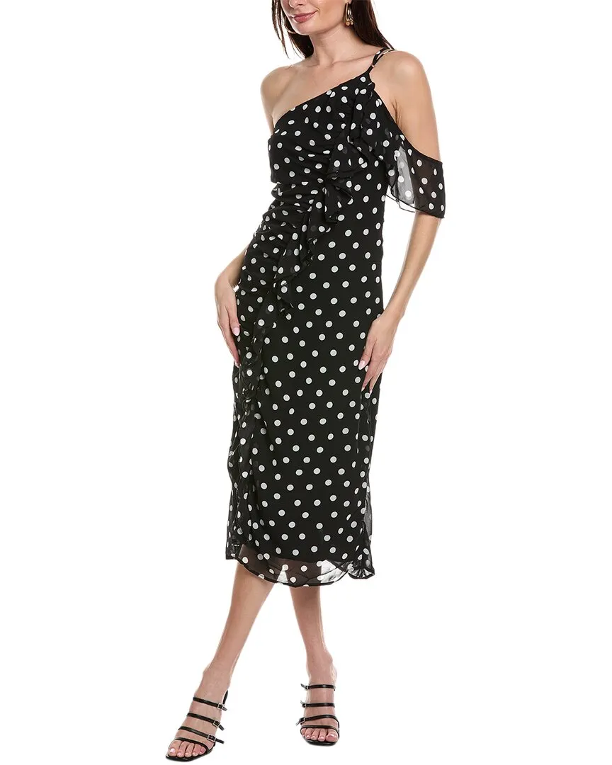 & Rouge Polka Dot Midi Dress