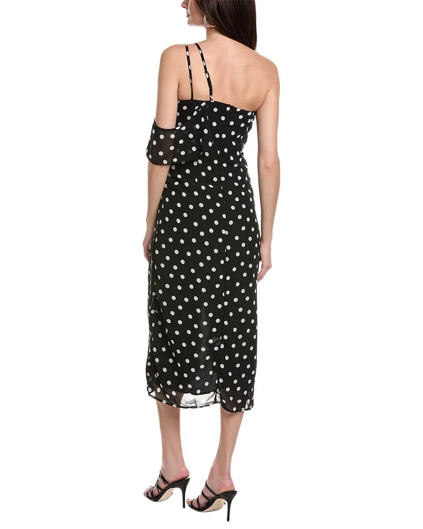 & Rouge Polka Dot Midi Dress