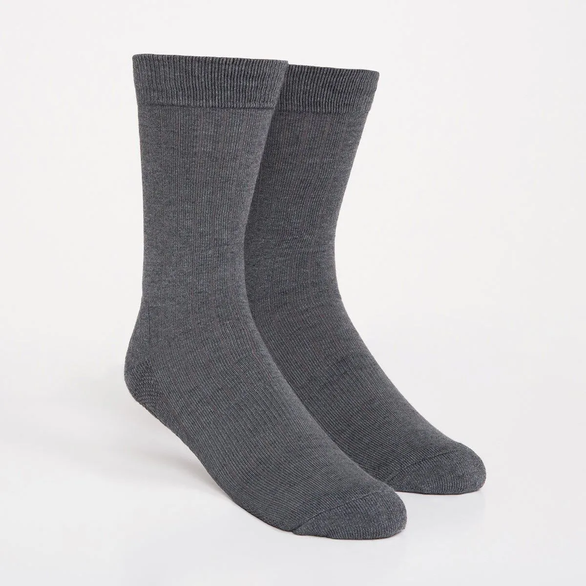 Atlas Dress Sock - Grey Rib Knit