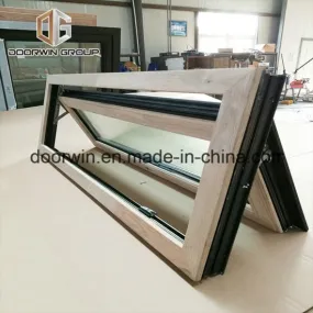 Australia Style Solid Wood Aluminum Top Hung Window, Wood Aluminum Awning Window with Divided Light Grille - China Casement Window, Australia Style Casement Window