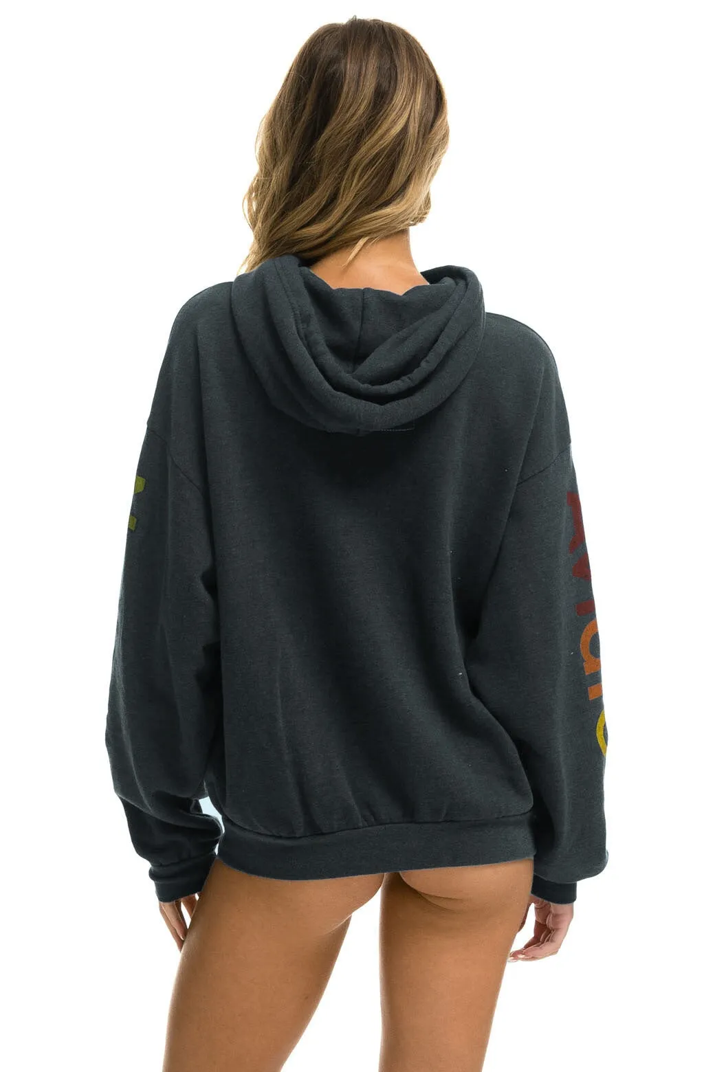 AVIATOR NATION LA JOLLA RELAXED PULLOVER HOODIE - CHARCOAL