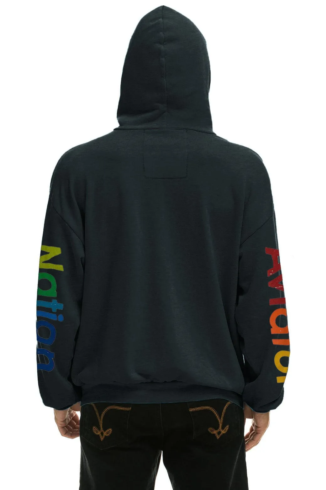 AVIATOR NATION LA JOLLA RELAXED PULLOVER HOODIE - CHARCOAL