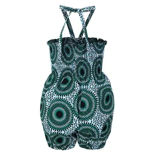 BABY GIRLS ANKARA ROMPER - GREEN