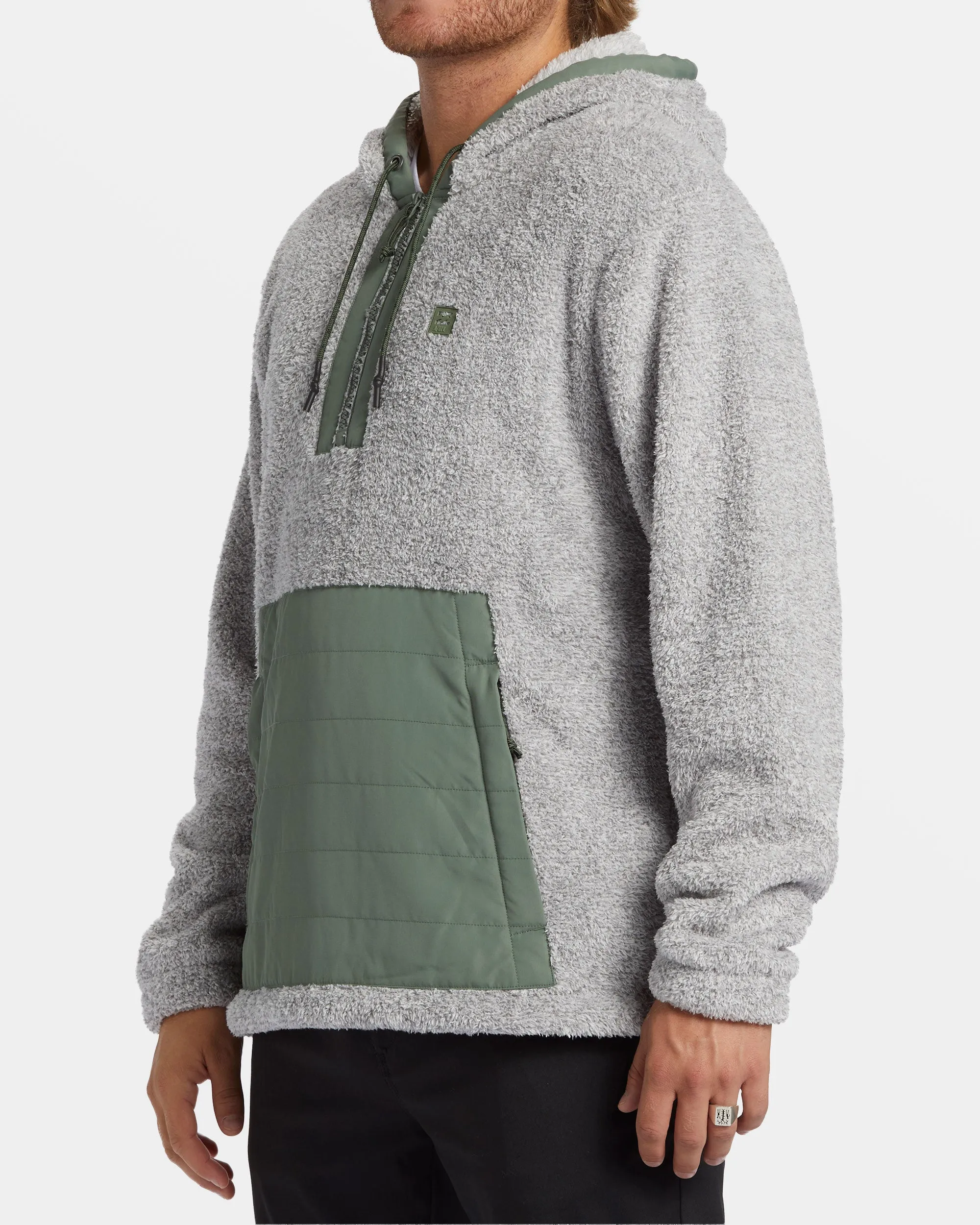 Badger Half Zip Hoodie - Grey Htr