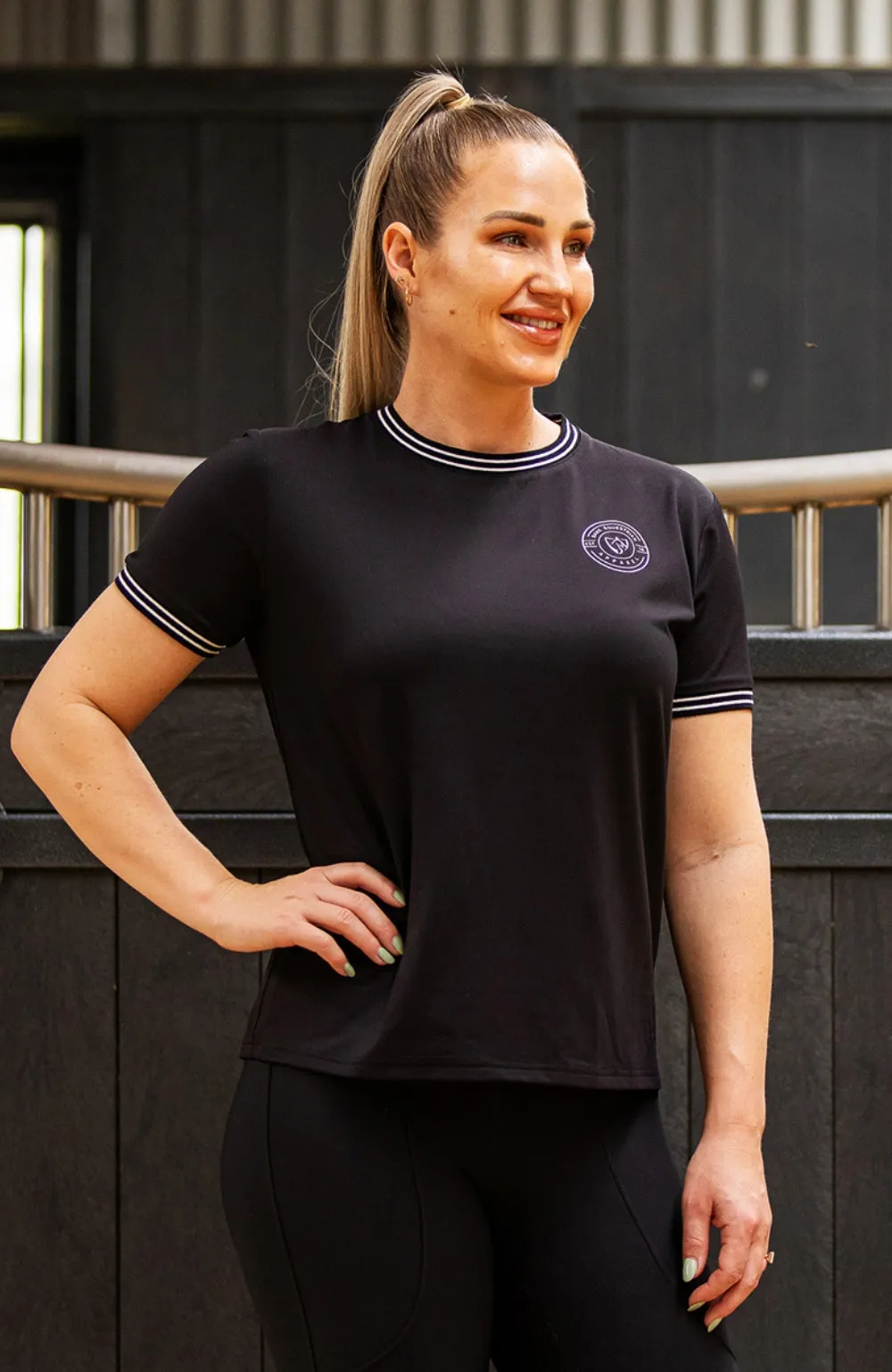 BARE Active Mesh Tee - Black