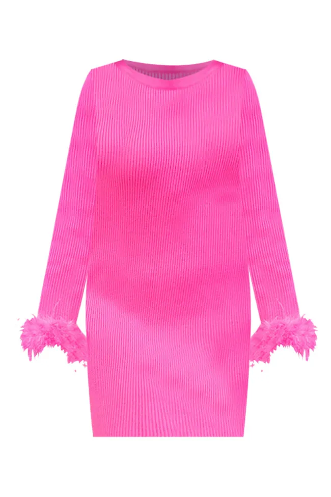 Be There With You Pink Sweater Dress FINAL SALE