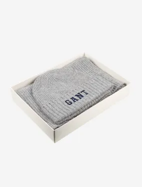 Beanie Scarf Gift Set Grey Melange