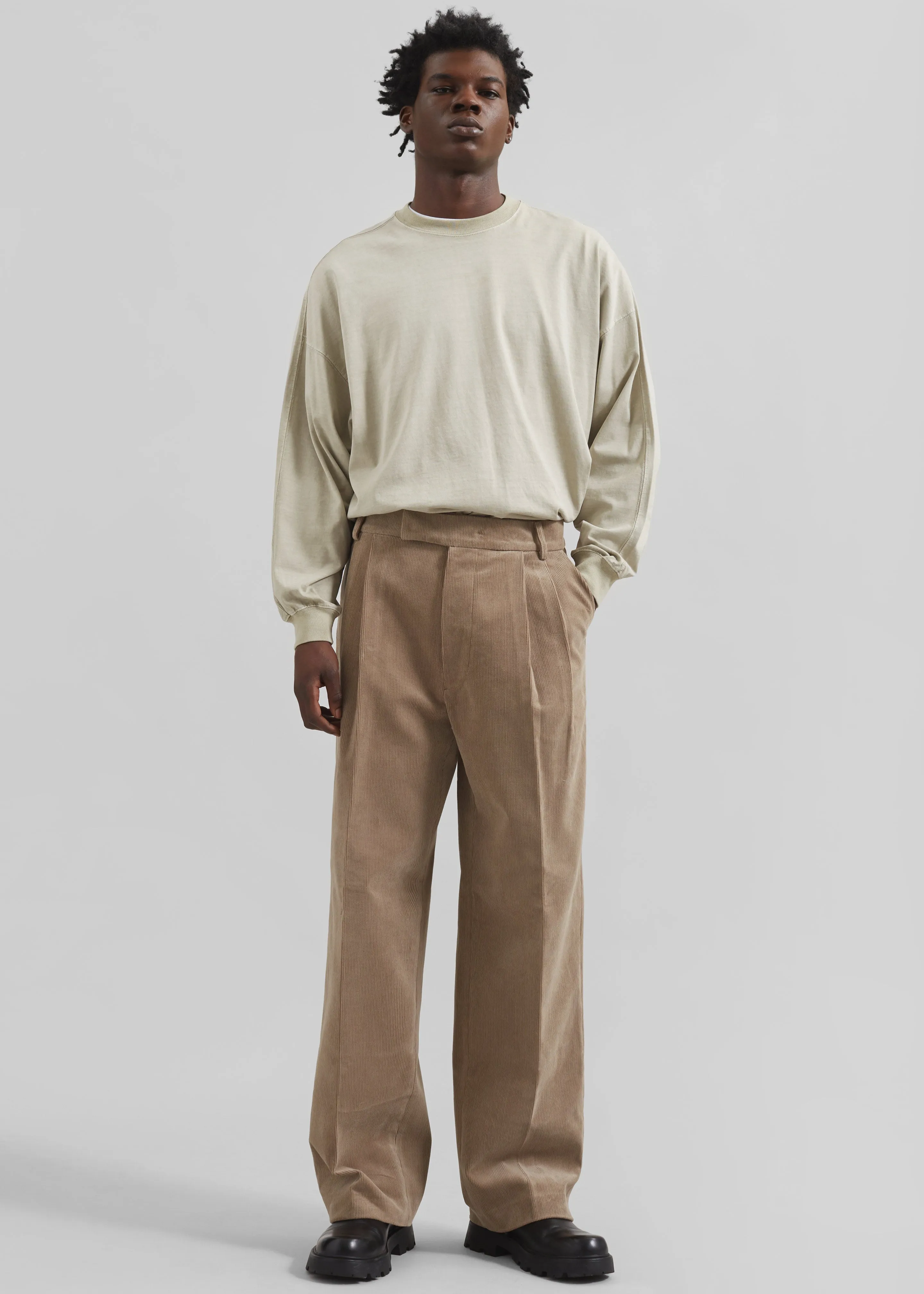 Beo Corduroy Suit Pants - Latte