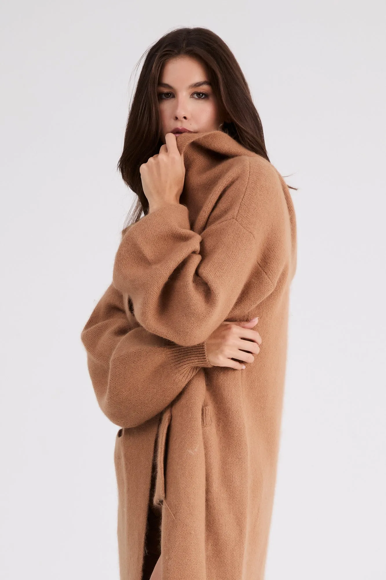   Beryll Cashmere Coat with Hood | Camel