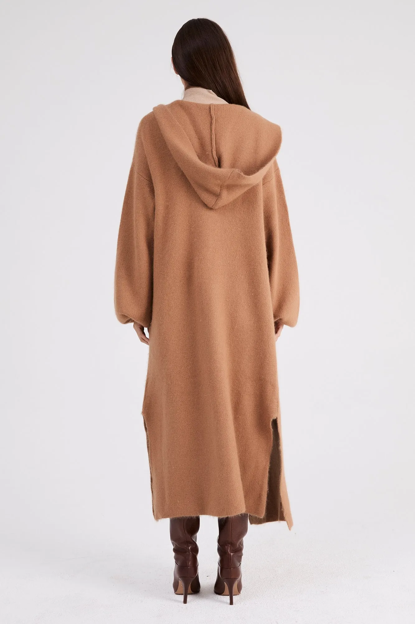   Beryll Cashmere Coat with Hood | Camel