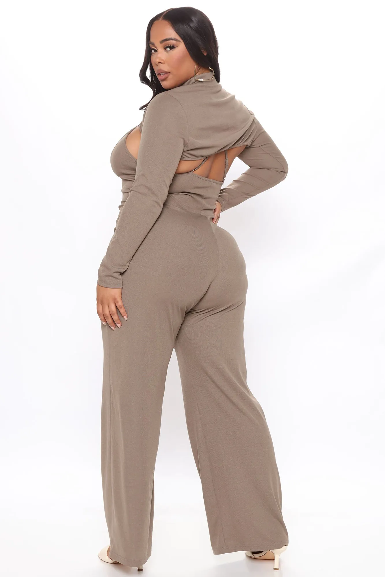 Bianca Jumpsuit Set - Mocha