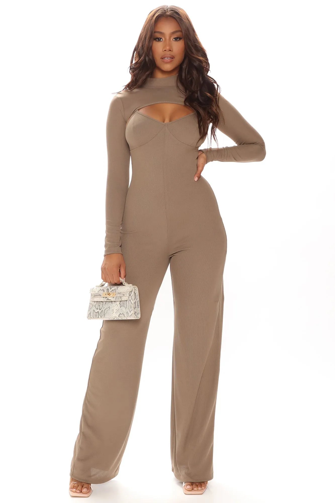 Bianca Jumpsuit Set - Mocha