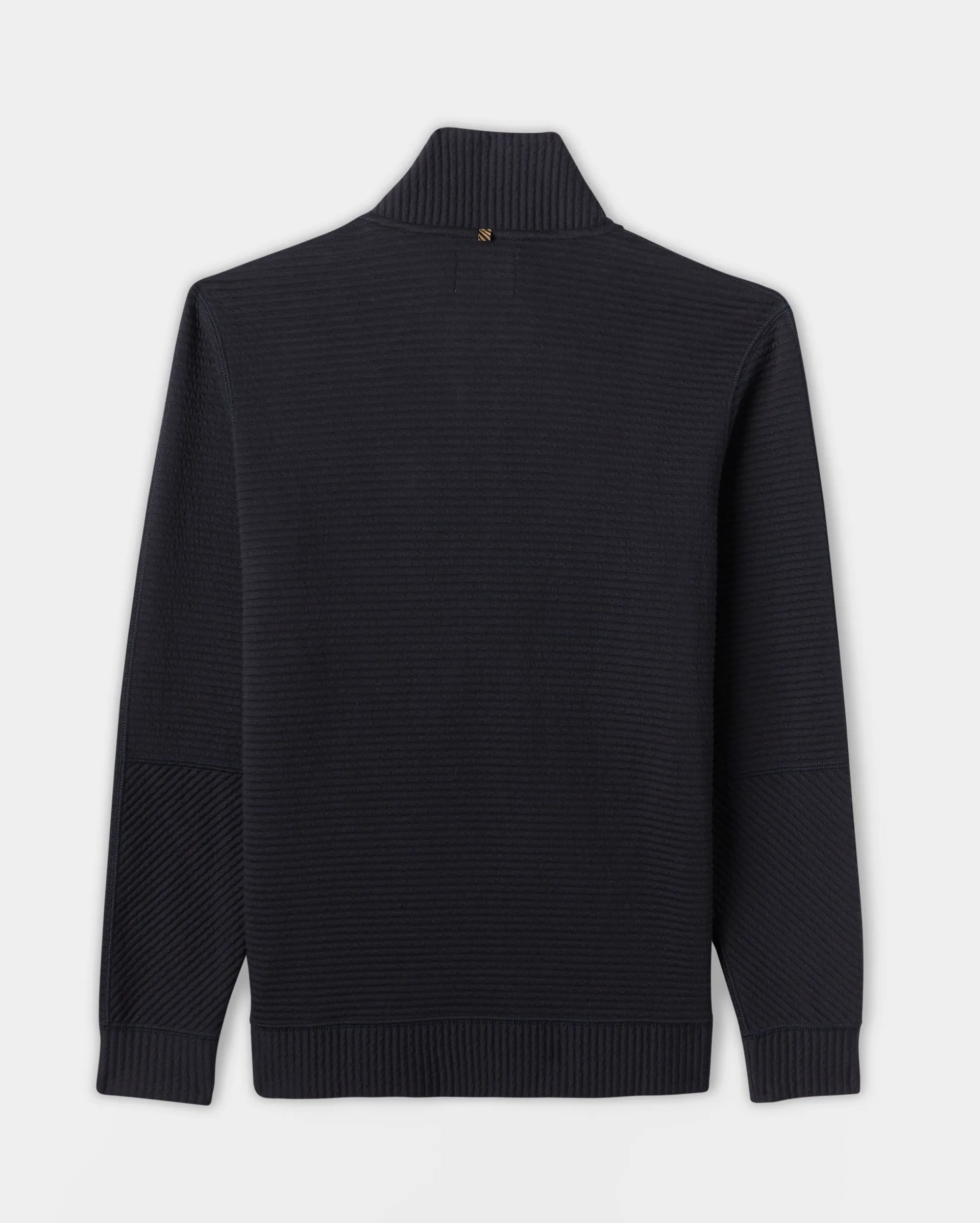 Billy Reid Quilted Quarter-Zip Mock Neck Sweater