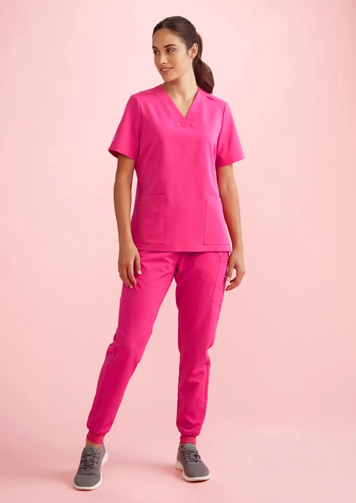 Biz Care Womens Pink Jogger Scrub Pant (CSP241LL)