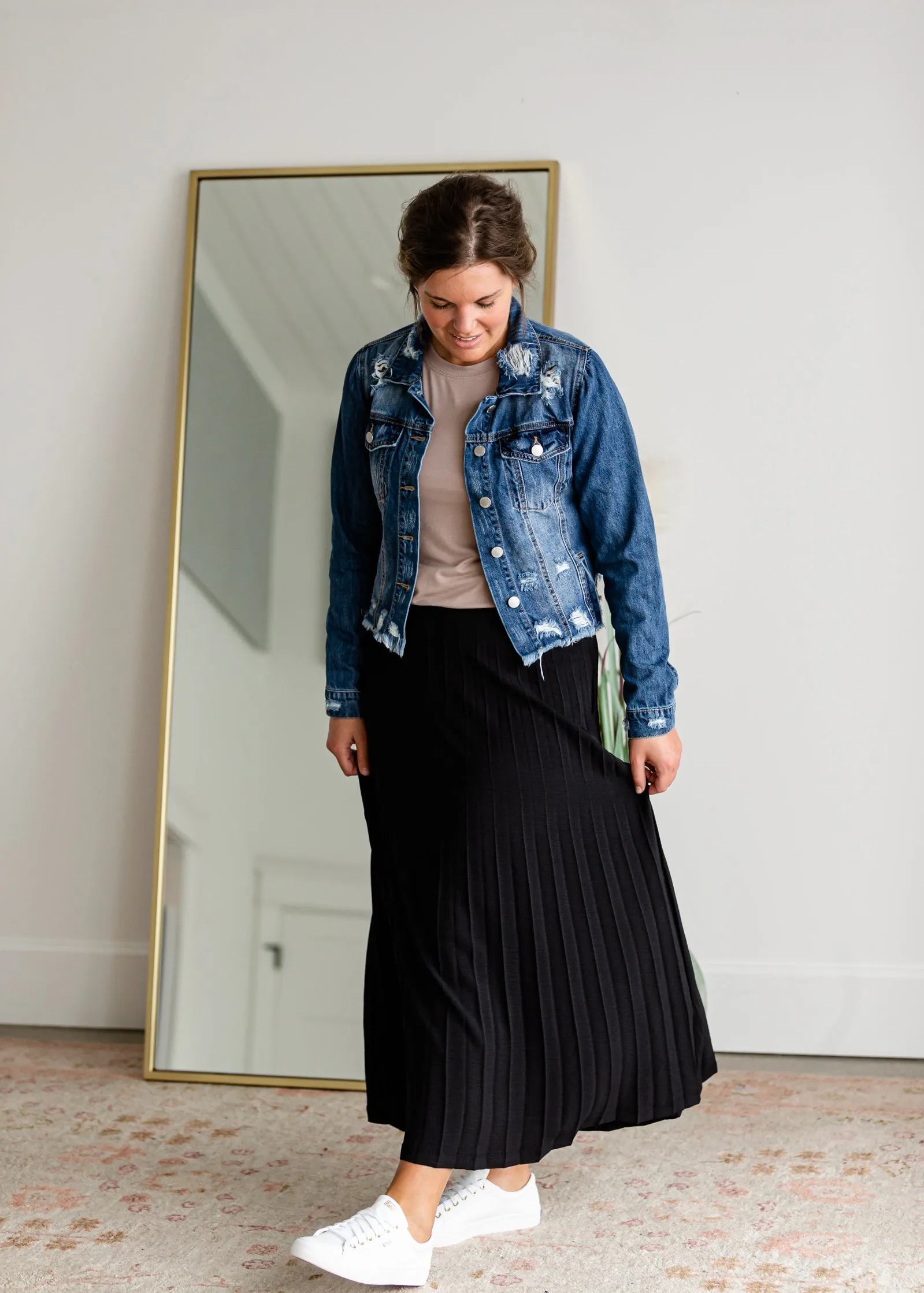 Black Pleated High Waisted Skirt - FINAL SALE