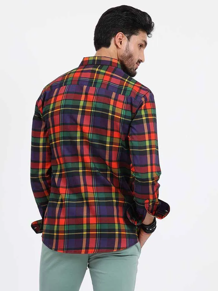 Bold Checks Printed Full Sleeve Shirt