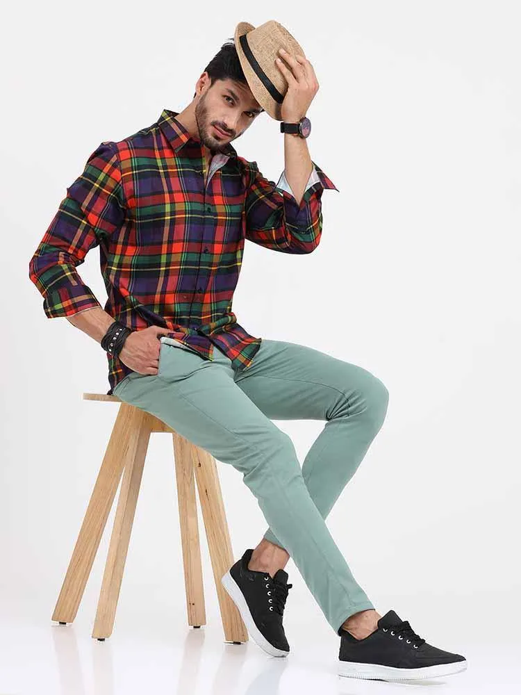 Bold Checks Printed Full Sleeve Shirt