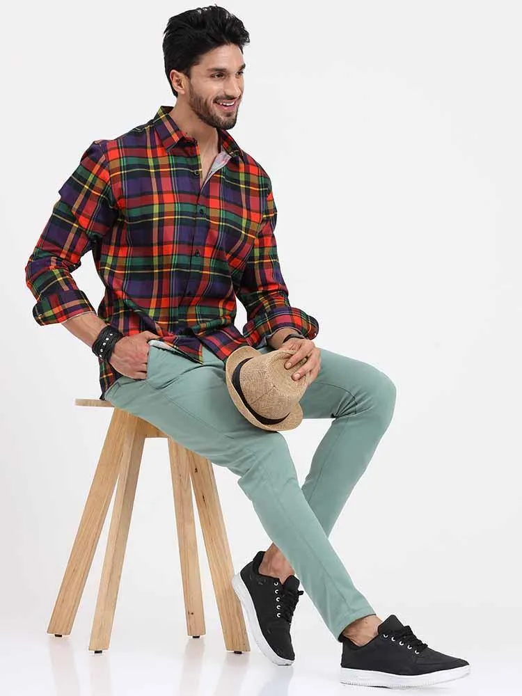 Bold Checks Printed Full Sleeve Shirt