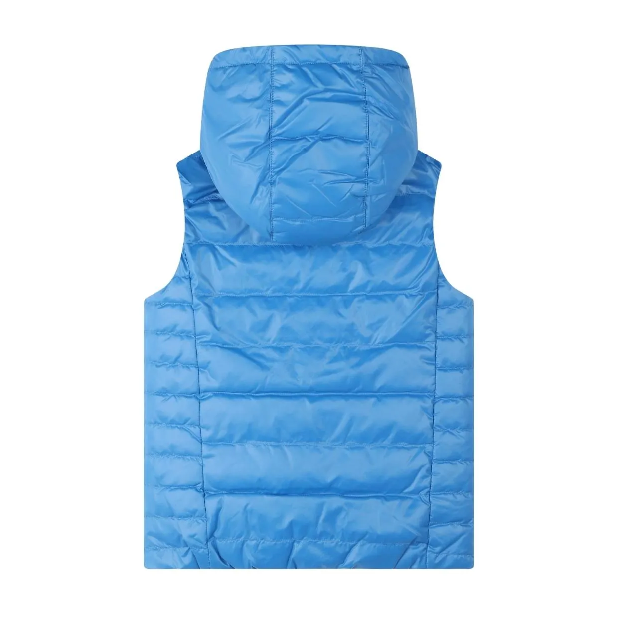 BOSS Kids Blue Reversible Hooded Puffer Gilet