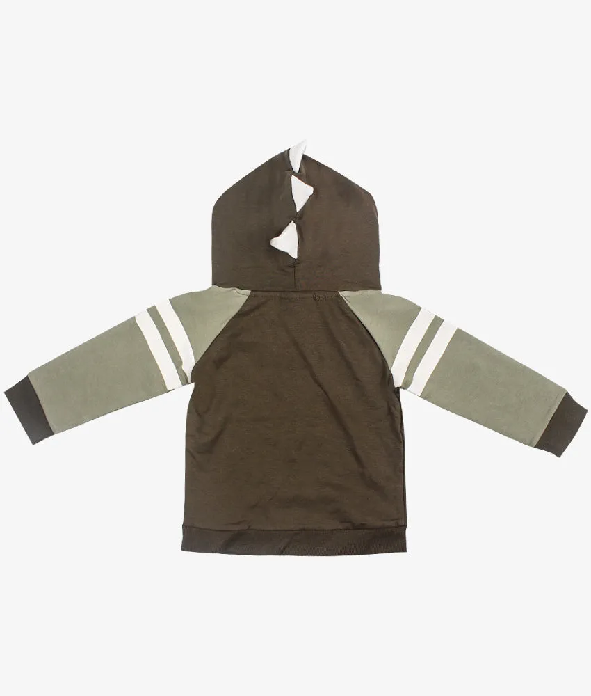 Boys Pullover with Hoodie - Green