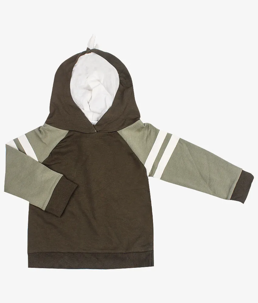 Boys Pullover with Hoodie - Green