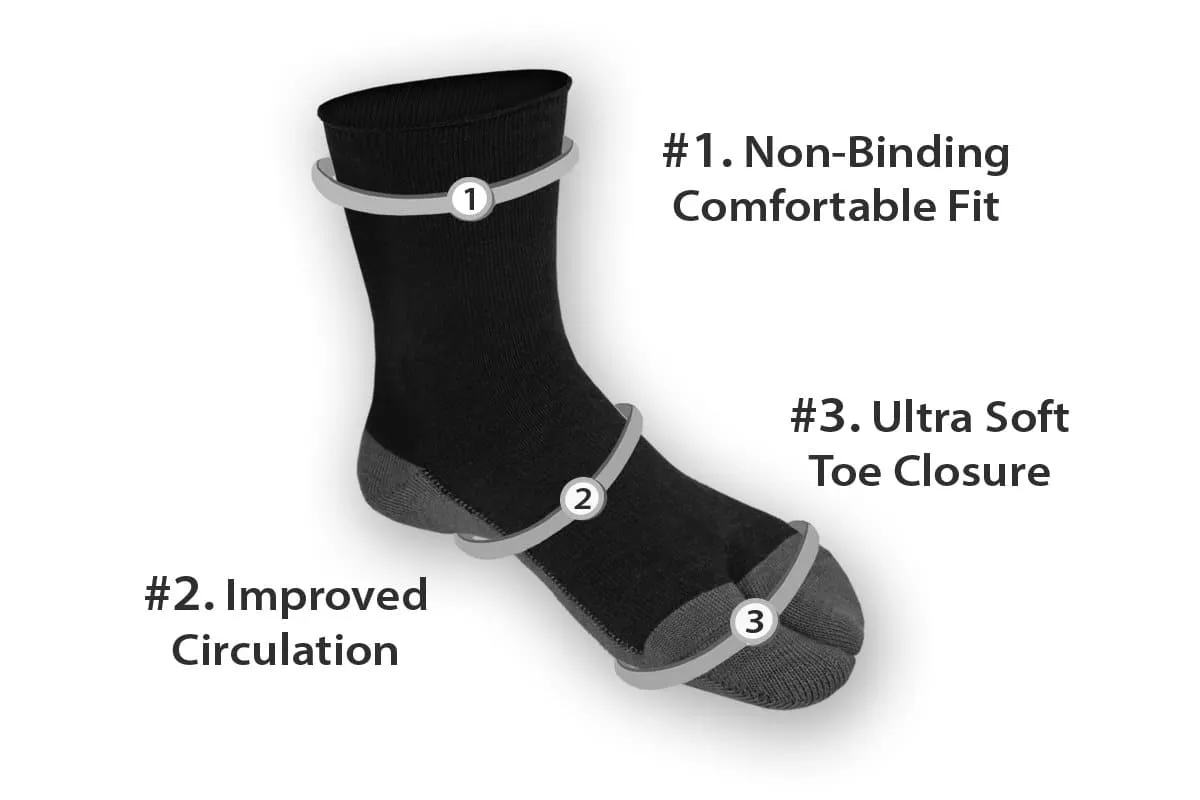 Bunion Relief Socks - Charcoal (3 pairs)