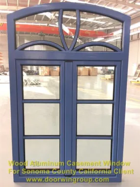 California USA Design Wood Aluminum Casement Window with Divided Lites - China Aluminium Window, Wood Window