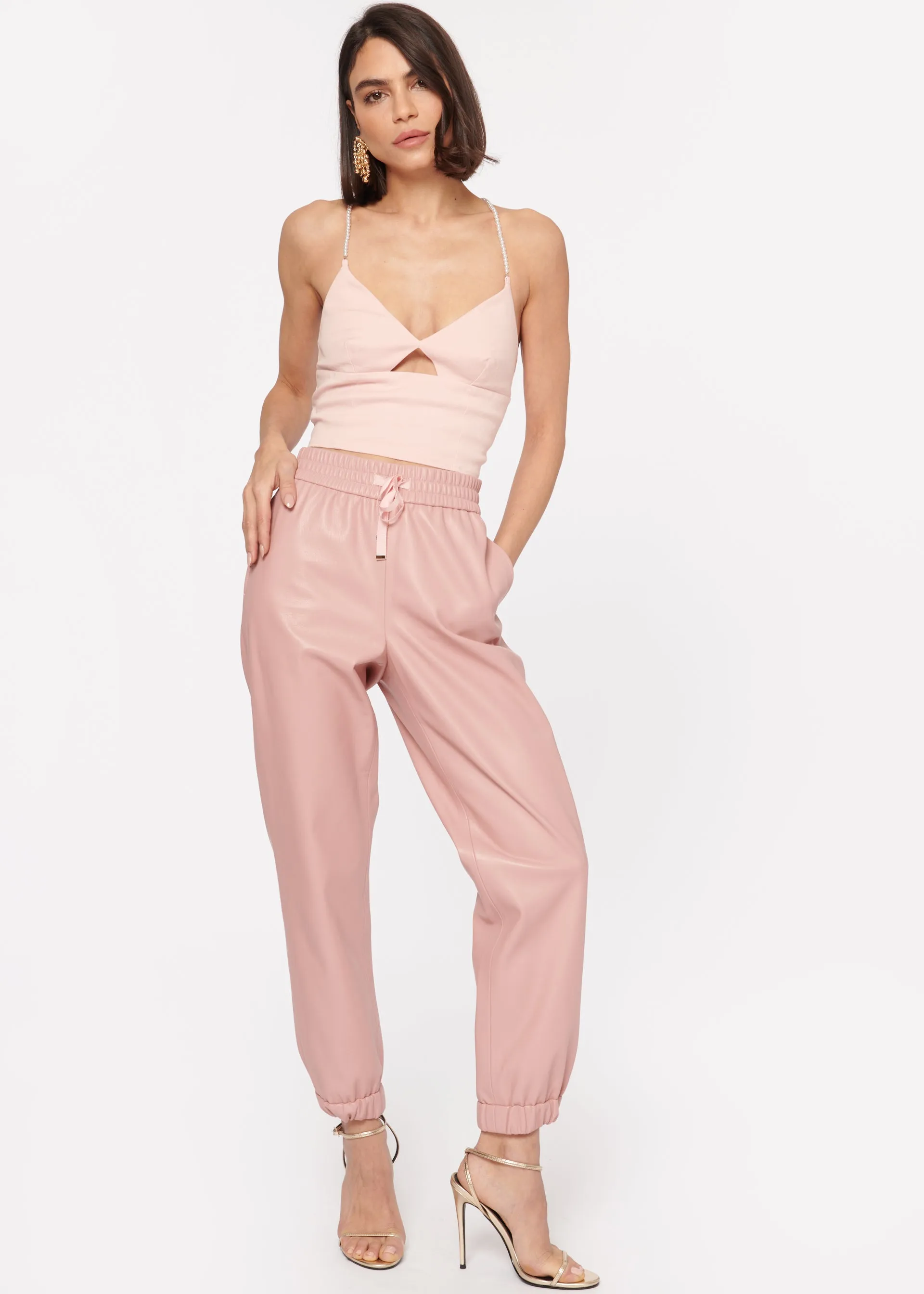 Cami NYC - Dalton Vegan Leather Pant in Cameo