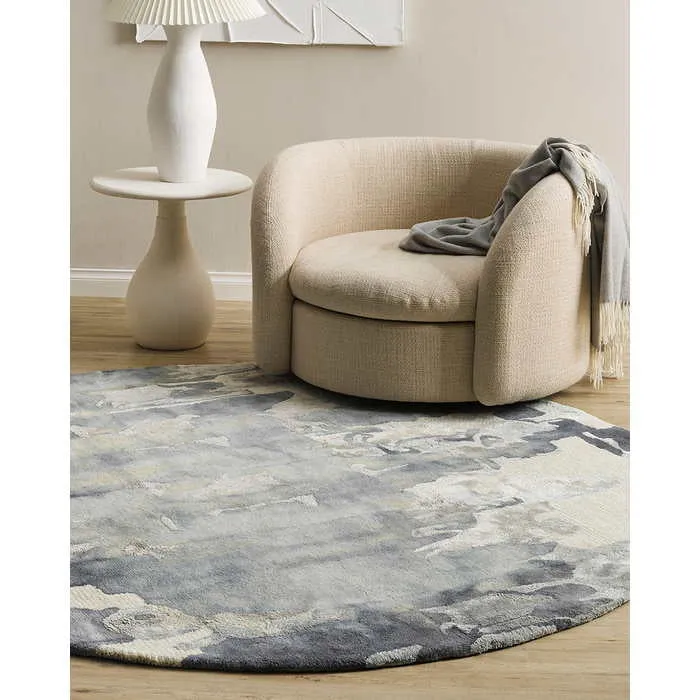 Cape Brett Round Floor Rug   (Wool Blend)