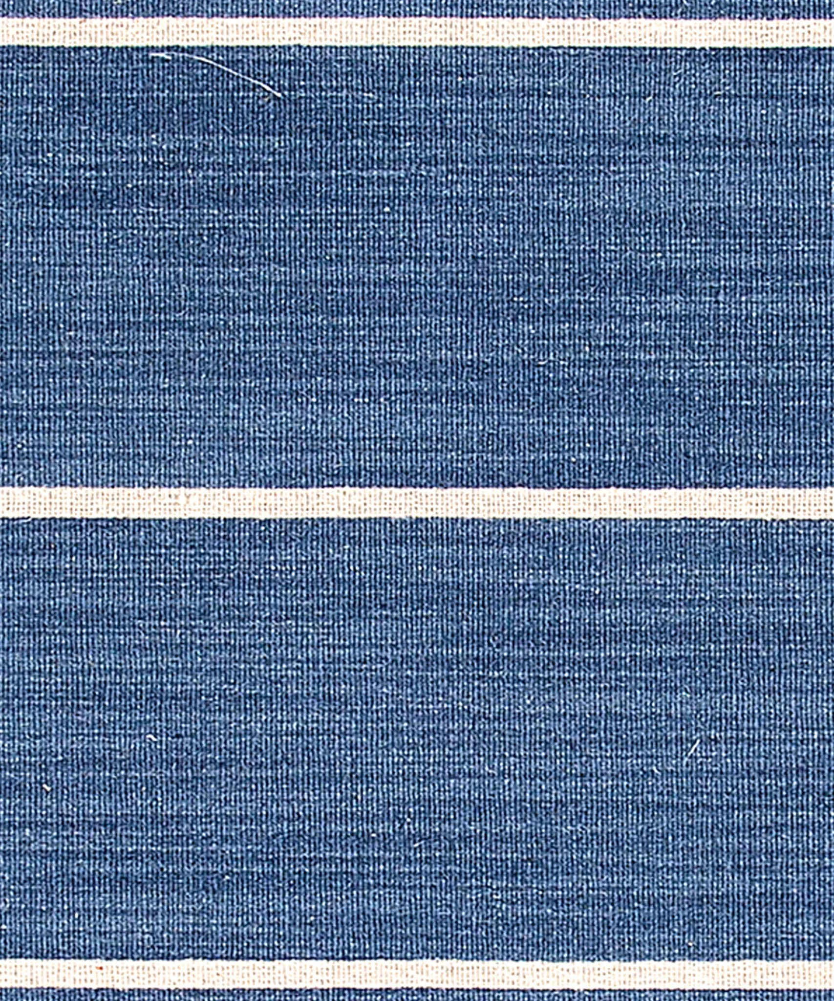 Cape Cod Stripe Flat Weave Rug, Denim